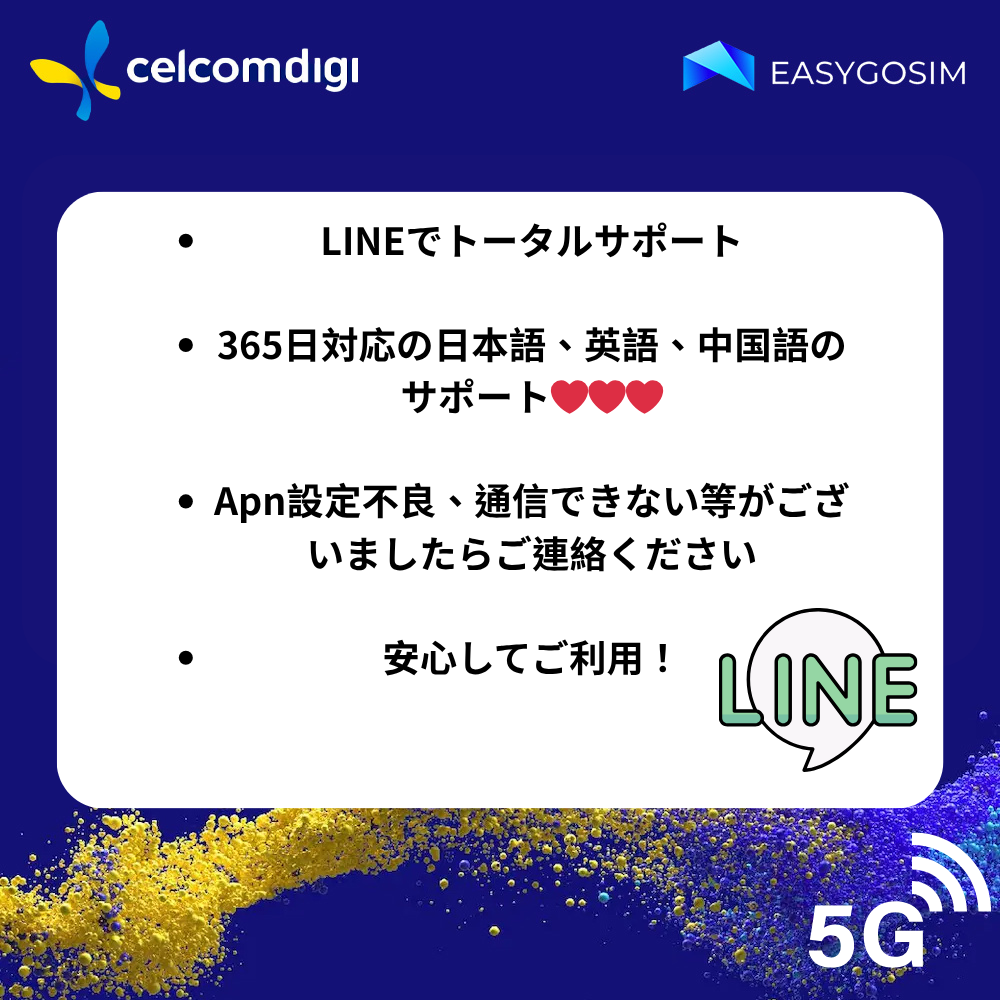 馬來西亞 eSIM｜7天40GB｜超高速5G｜附當地電話號碼